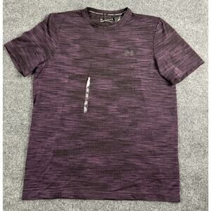 Under Armour HeatGear Fitted Short Sleeve T-Shirt Men’s XL Purple Athletic